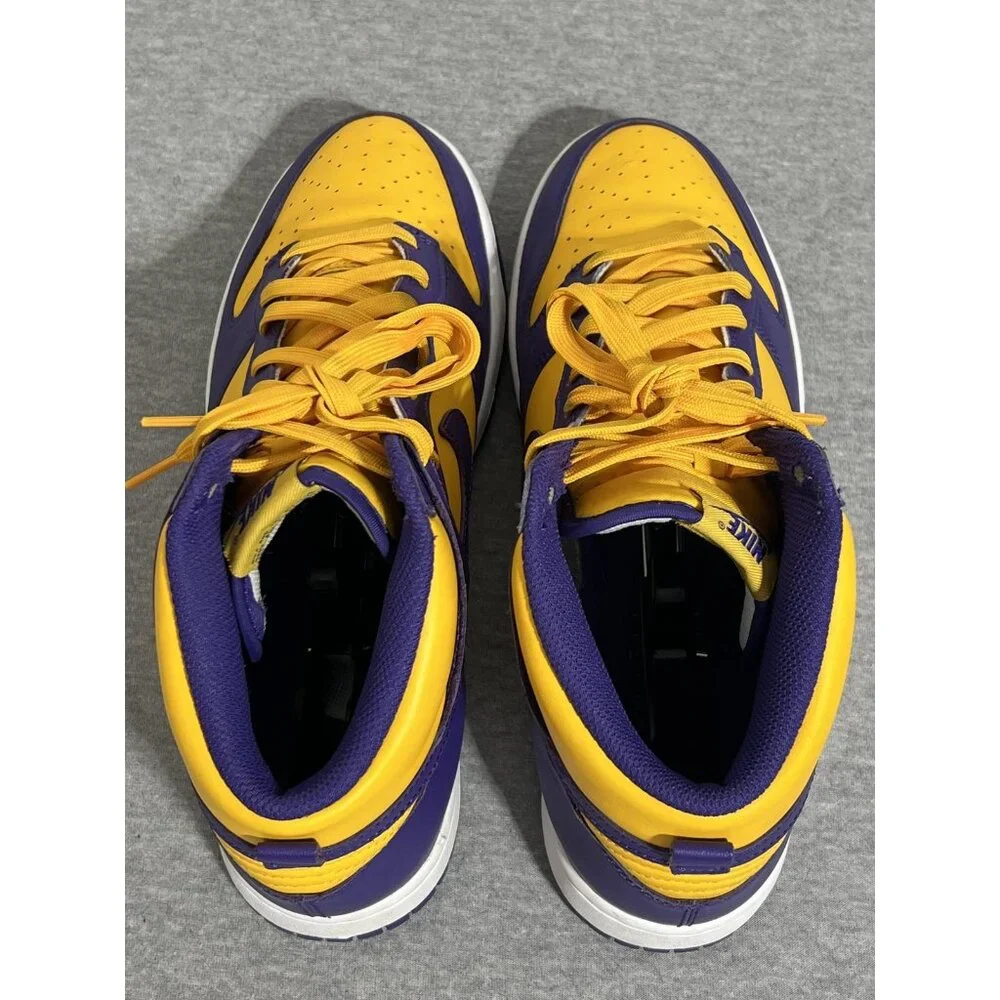Nike‎ Dunk High Shoes Mens Size 11 Retro Basketball Lakers DD1399-500